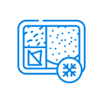 food tray with snow flak on top